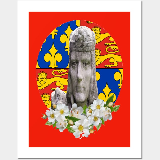 Richard III White Rose Plantagenet Coat of Arms Wall Art by radiogalaxy